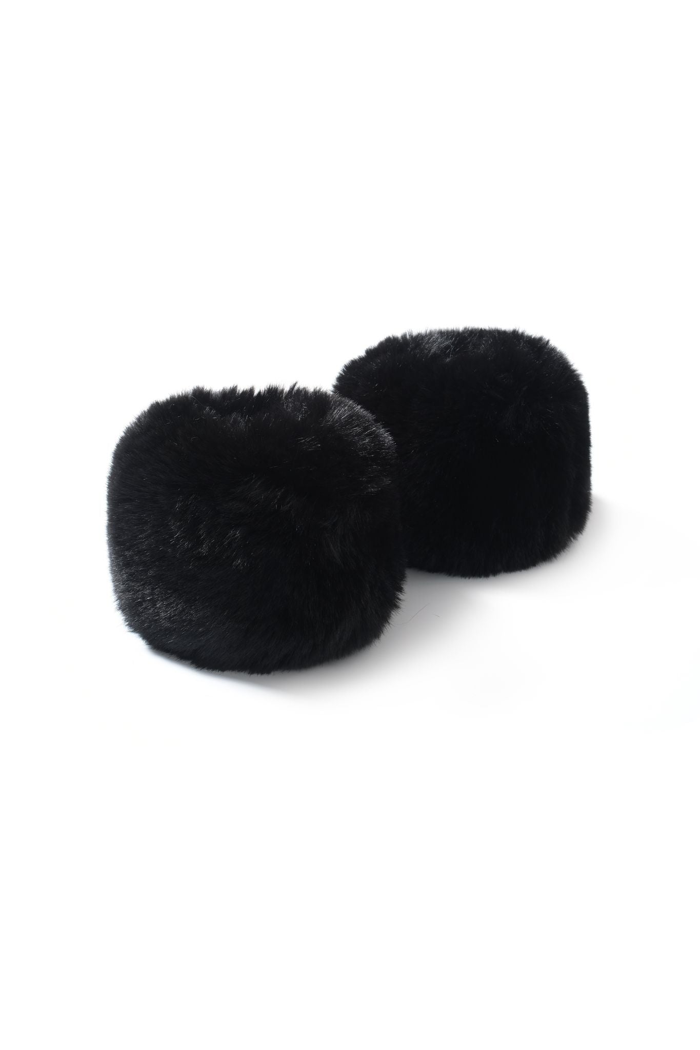 Minkra Faux-Fur Cuffs - Black