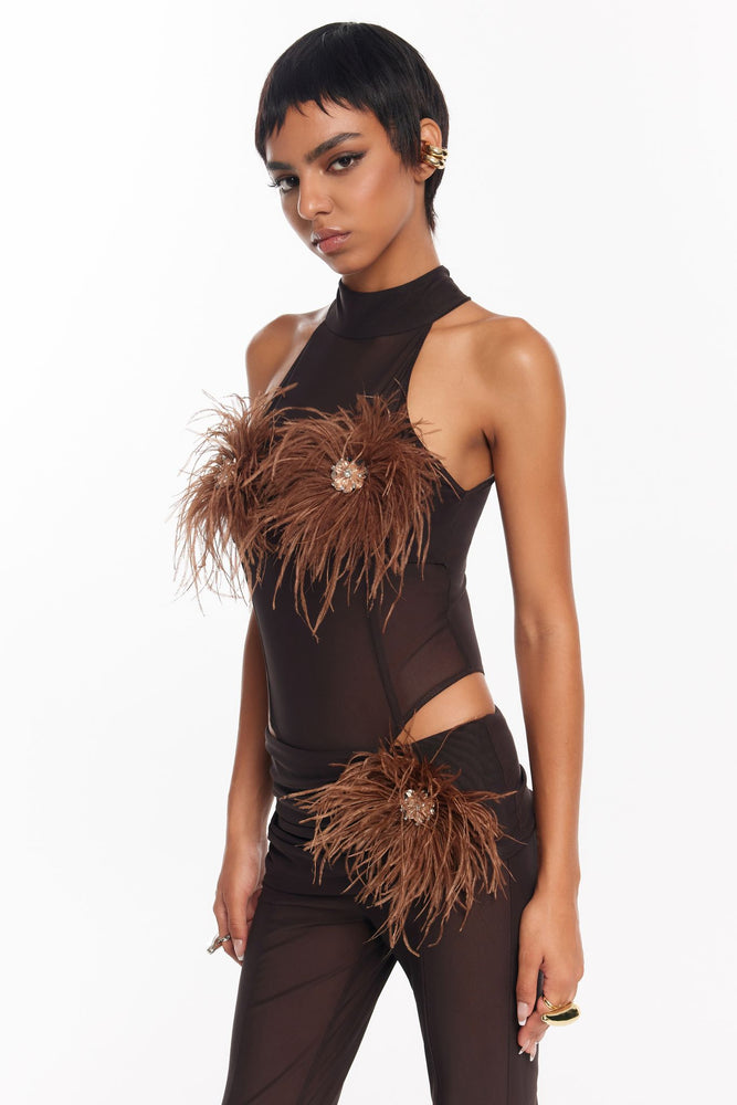 
                  
                    Velora Bodysuit - Brown
                  
                